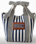 Bow Handbag - Rectangle Patch Customizable