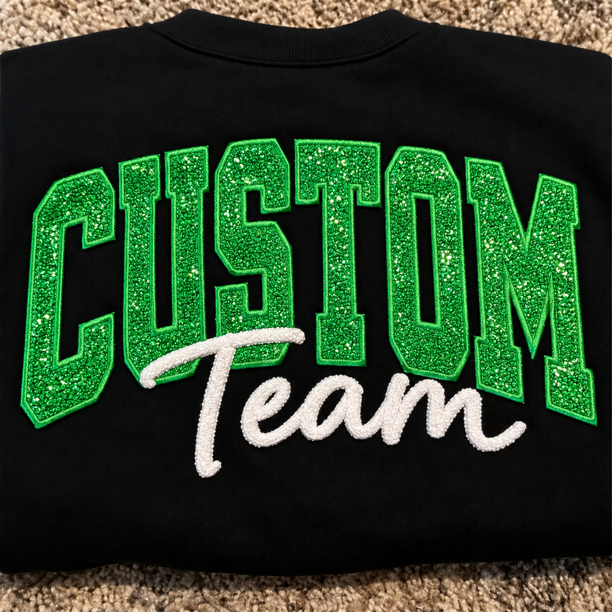 Custom Glitter Applique Sweatshirt
