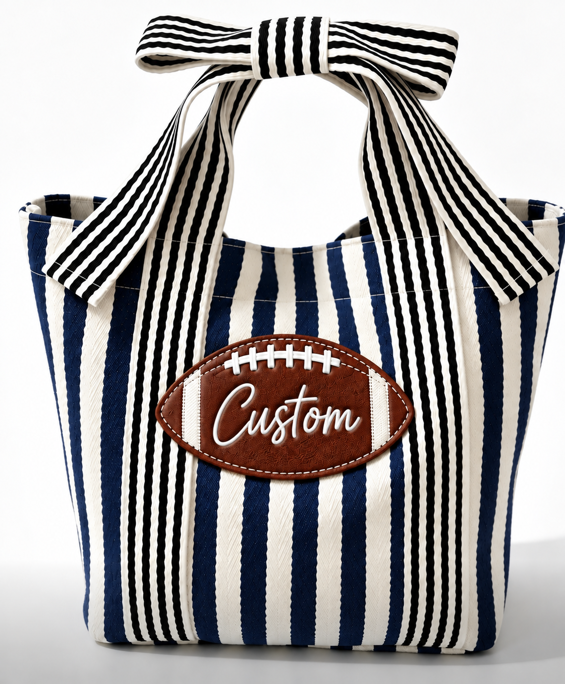 Bow Handbag - Football Patch Customizable