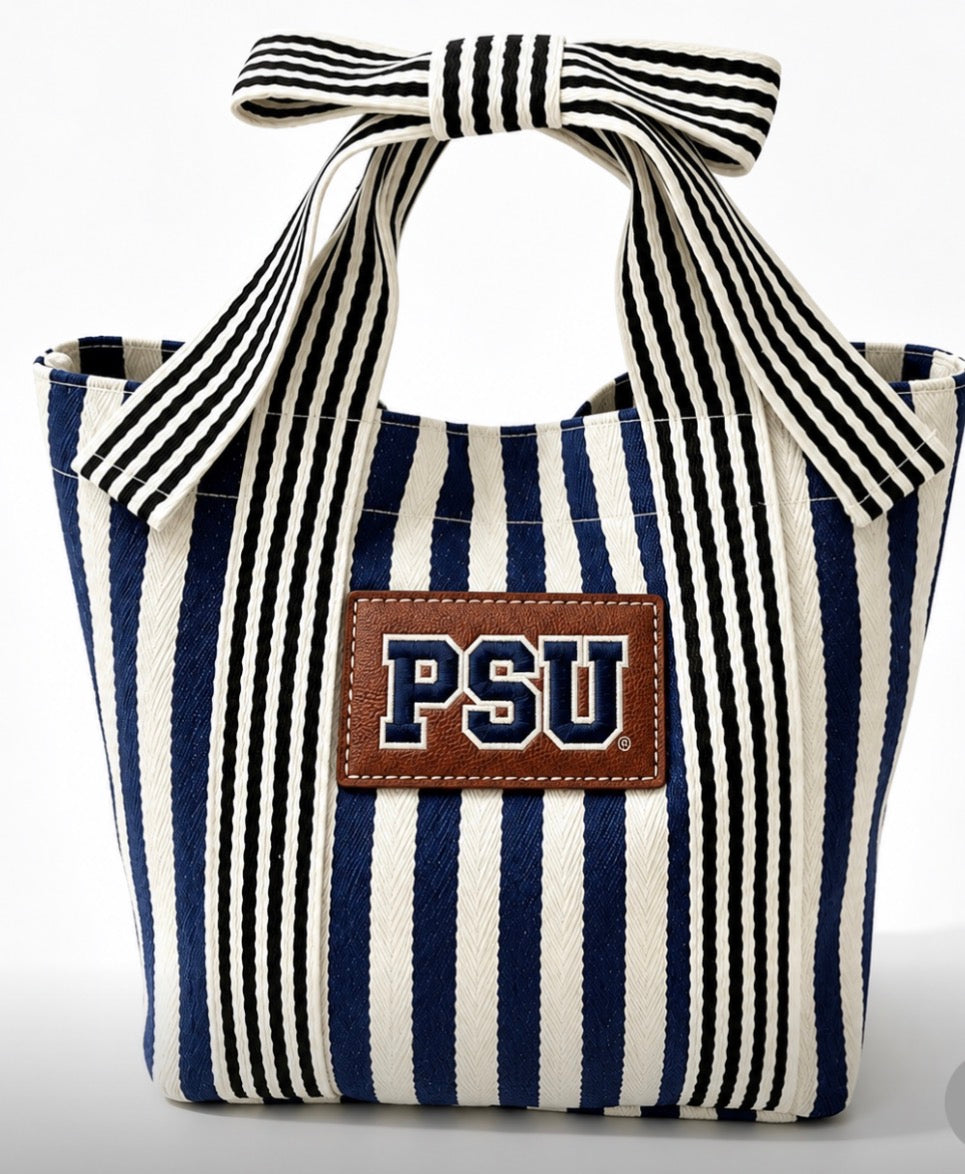 Bow Handbag - Rectangle Patch Customizable